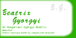 beatrix gyorgyi business card